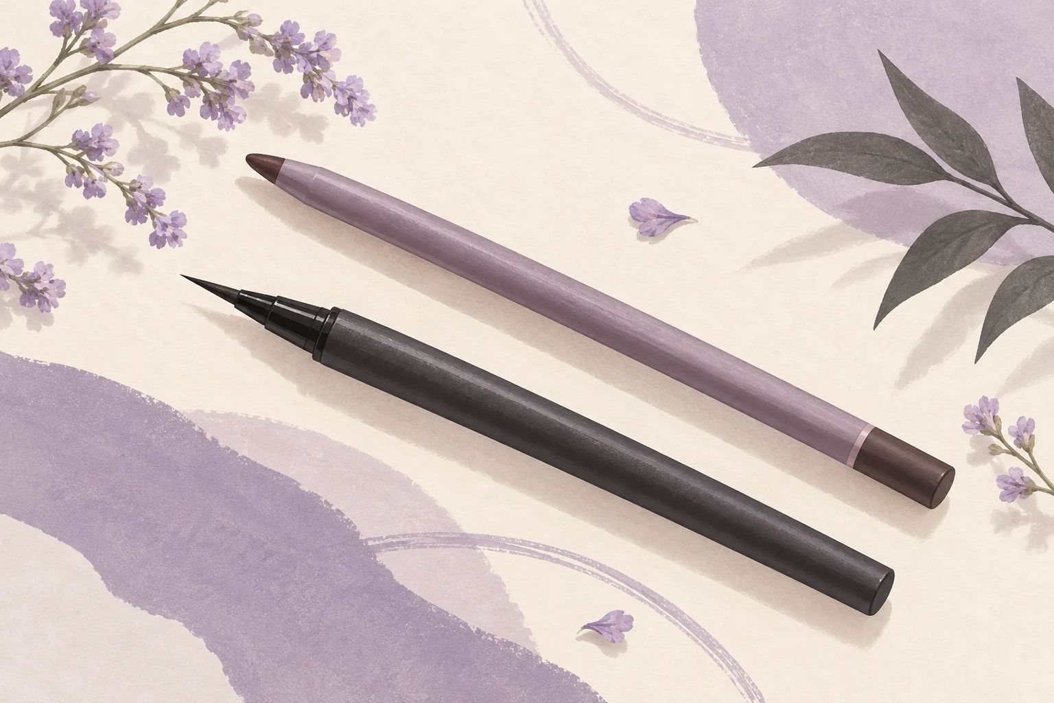 Pencil or liquid eyeliner? Start with the line you want
