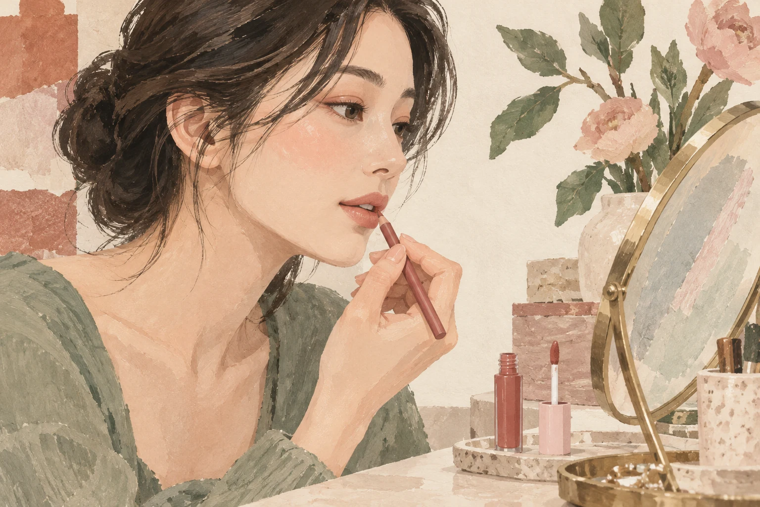 Soft lip liner: how to avoid an obvious outline